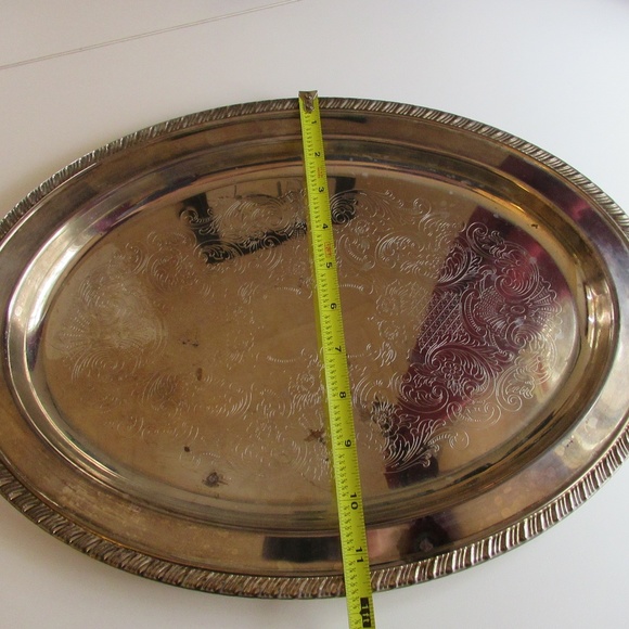 Silverplated Oval Serve Tray - Picture 6 of 7